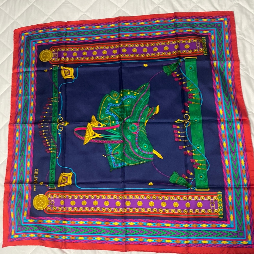 Authentic Celine Silk Scarf